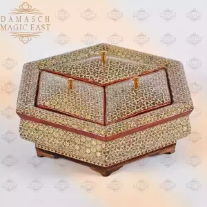 Compartment chocolate box/ divided box/ Home decor /mosaic box inlay with Copper / packaging/ Christmas Gift
