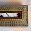 Handmade Wooden tissue Box /wooden box/ fall Home decor /mosaic box inlay with Copper /Christmas Gift/ Gift for he