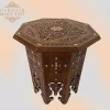 Handmade wooden Coffee table octagon -mother of pearl inlaid-Handmade octagon table - home decor - Vintage - entryway - home decor