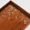 Handmade wooden tray rectangle tray inlay with mother of pearl pieces at the form of the amazing arabic calligraphy