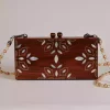 Handmade women's handbag inlaid with natural mother-of-pearl