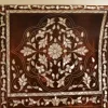 Inlaid with mother of pearl Bench - Hand bench - Handmade - wood seat - home decor - luxurious decor