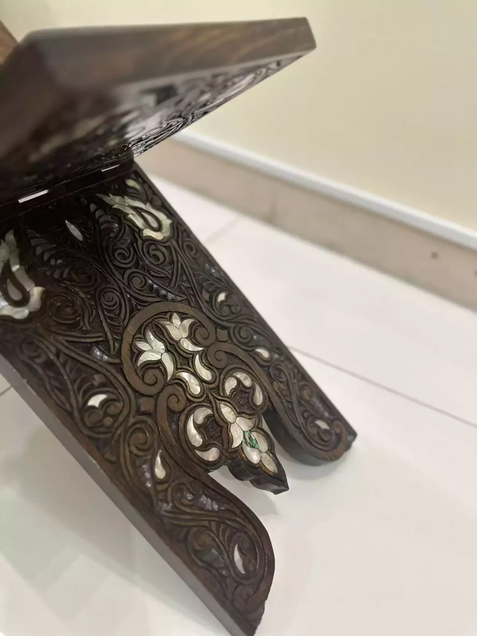 handmade wooden Quran stand