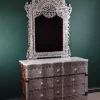 Mirror and console set inlaid with mother-of-pearl from the Taj Collection