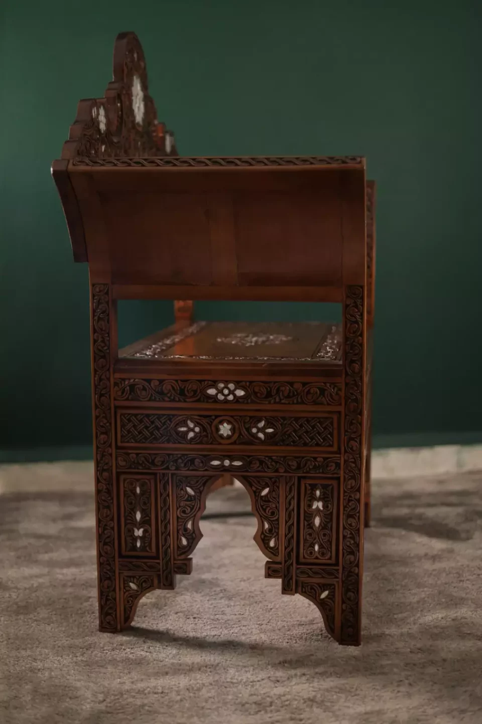 Handmade Set of 3 Chairs with In-Between Table