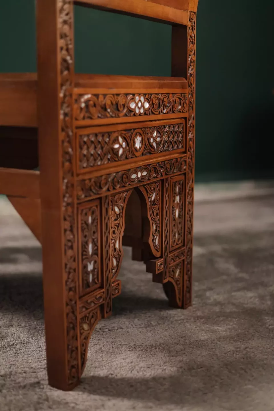 Handmade Set of 3 Chairs with In-Between Table