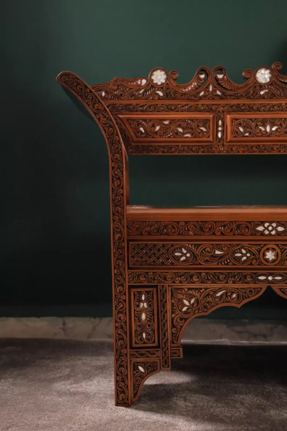 Handmade Set of 3 Chairs with In-Between Table