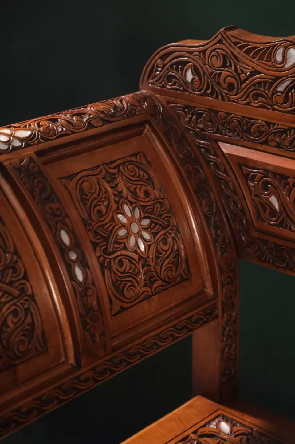 Handmade Set of 3 Chairs with In-Between Table