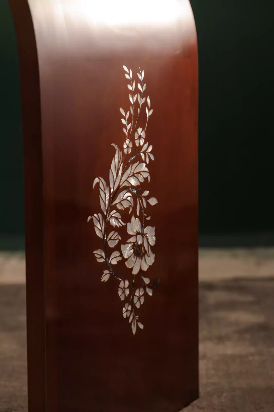 Handmade Modern Console with Mother of Pearl Inlay