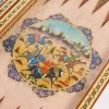 Golden Chess wooden board inlaid with copper/backgammon/ Board games/ Great gift