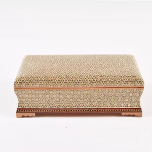 Unique luxury wooden box, handmade and inlaid with copper
