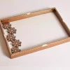 HANDMADE Unique TRAY A STUNNING FUSION OF ACRYLIC & WOODEN INLAID WITH PEARL