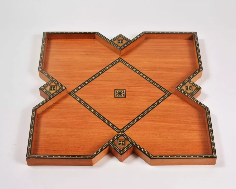 Luxury handmade Arabic star mosaic tray
