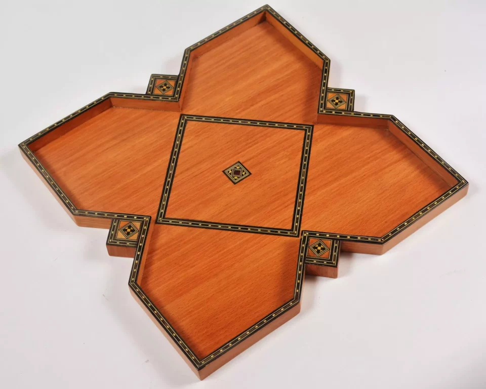 Luxury handmade Arabic star mosaic tray