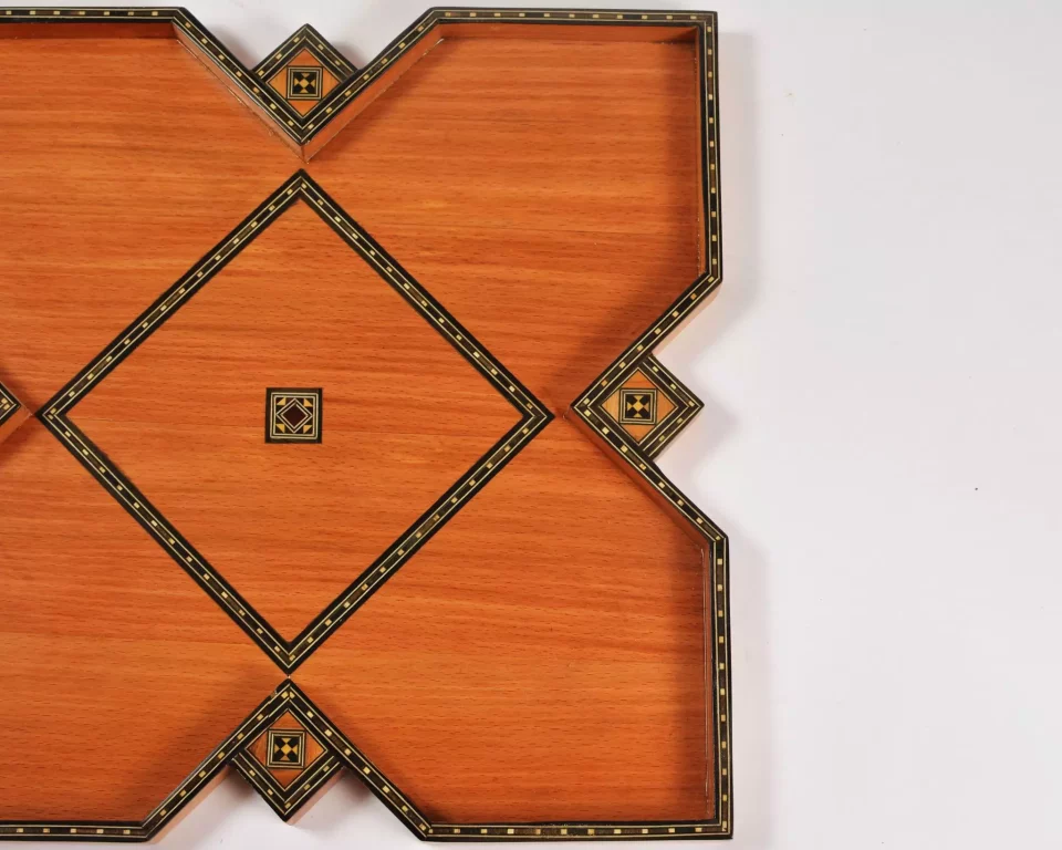 Luxury handmade Arabic star mosaic tray