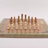 Golden backgammon and Chess / wooden board inlaid with copper / Board games