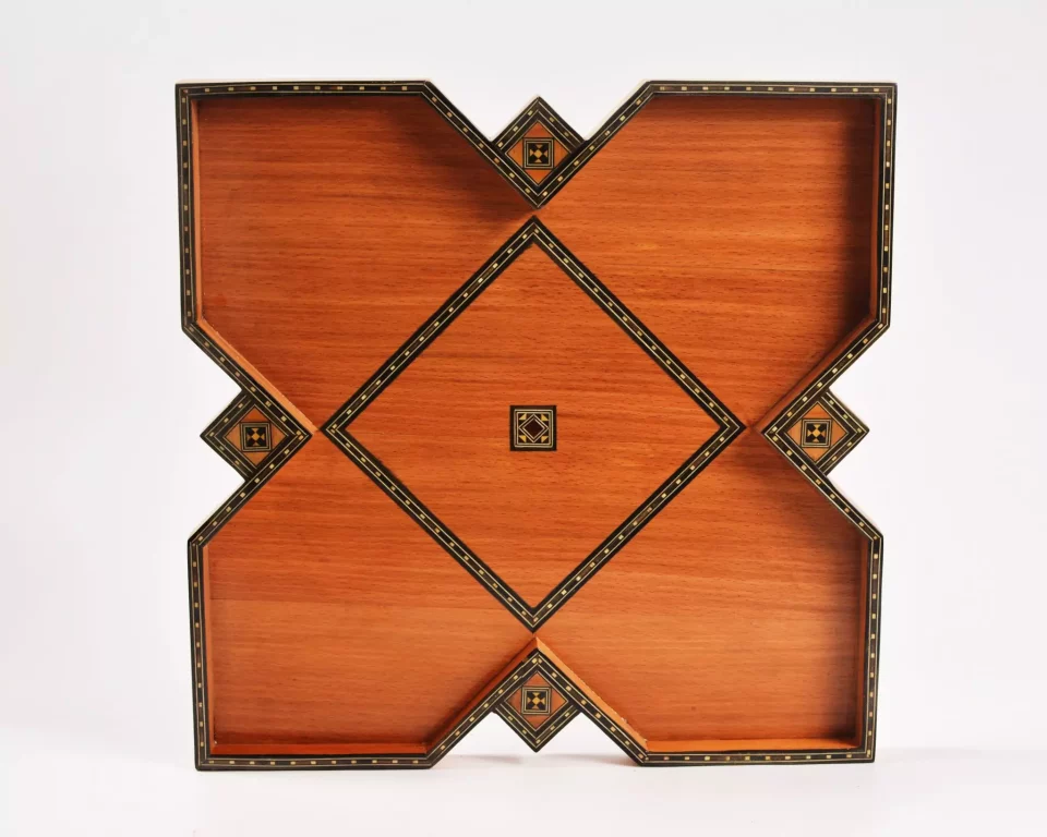 Luxury handmade Arabic star mosaic tray