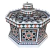 Distinctive Damascene water fountain handcrafted made marble mosaic
