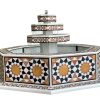 Damascus water fountain handmade from natural marble mosaic