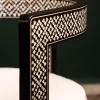 Handmade black chair set inlaid with natural mother-of-pearl (Diamond)