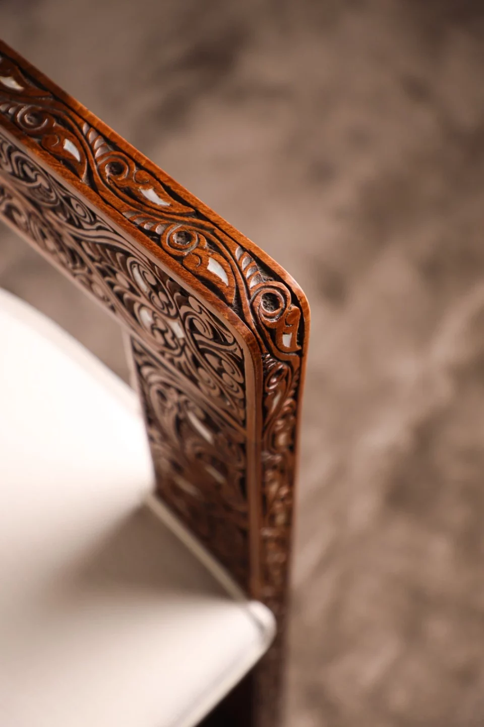 Chair set, handcrafted with Fatimid engraving and inlaid with natural mother-of-pearl (Jasmine)