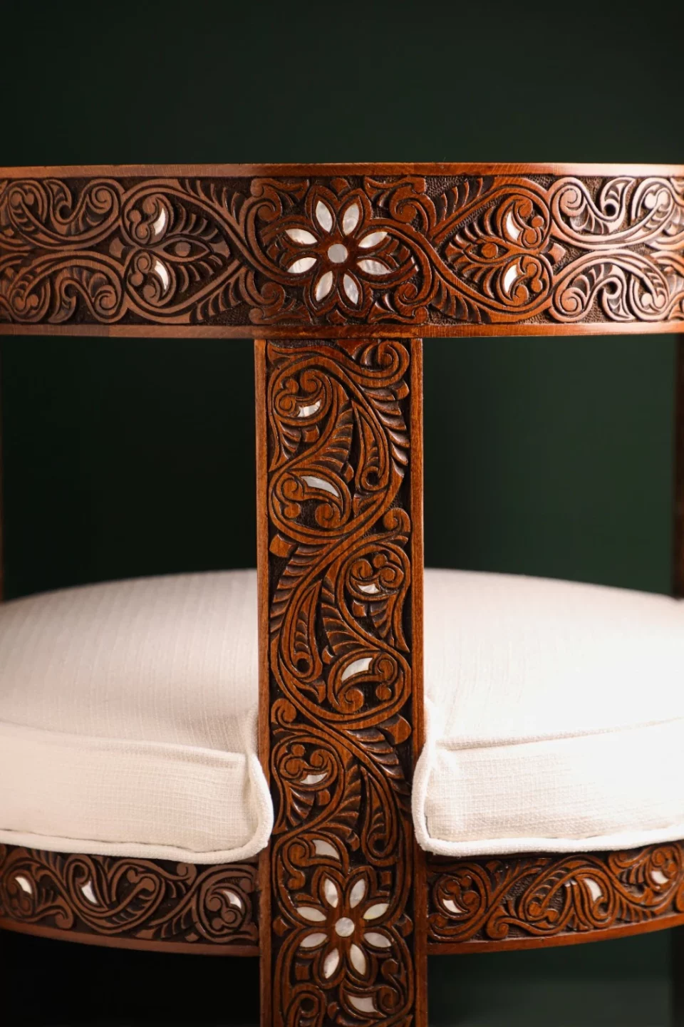 Chair set, handcrafted with Fatimid engraving and inlaid with natural mother-of-pearl (Jasmine)