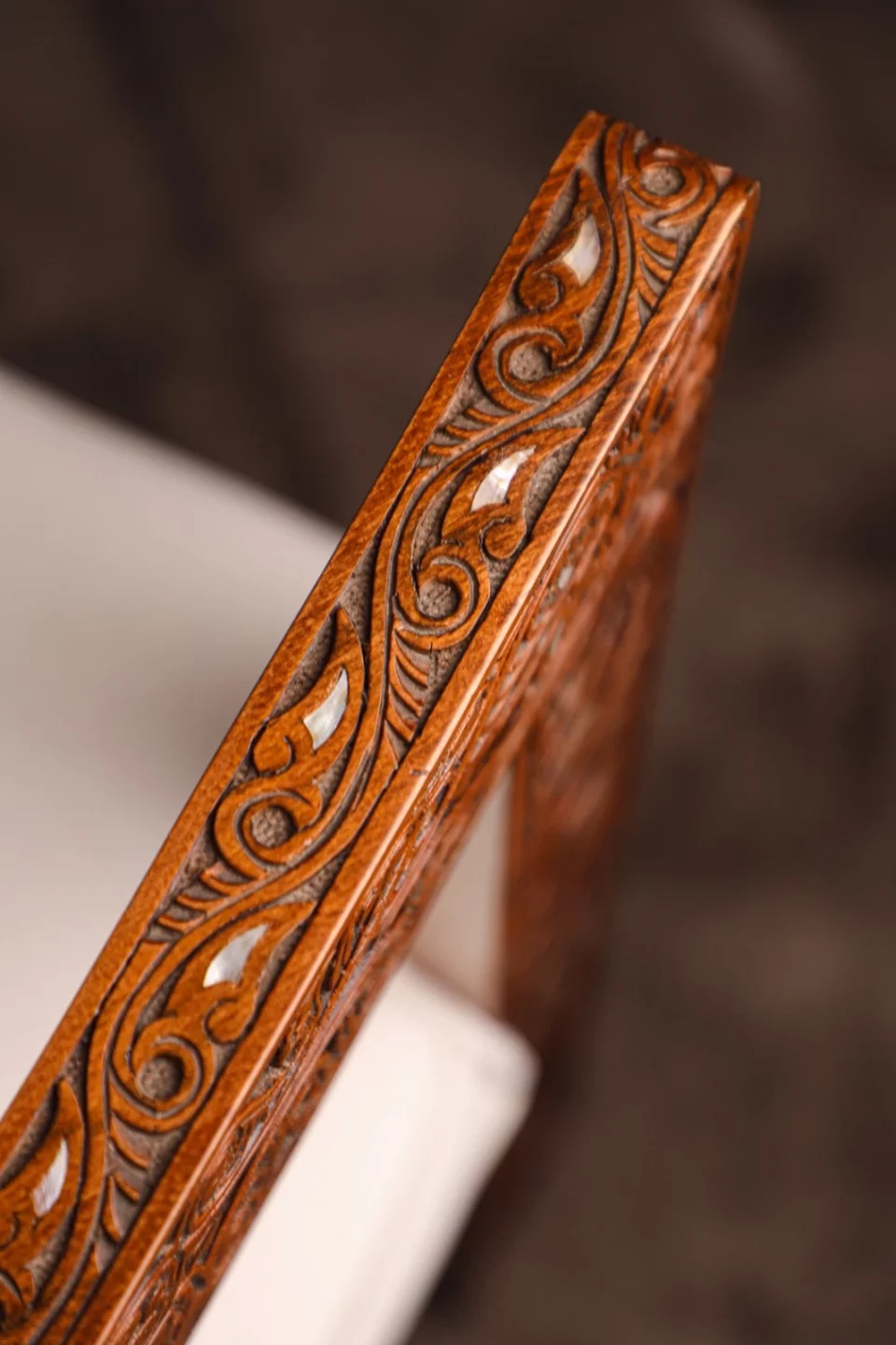 Chair set, handcrafted with Fatimid engraving and inlaid with natural mother-of-pearl (Jasmine)