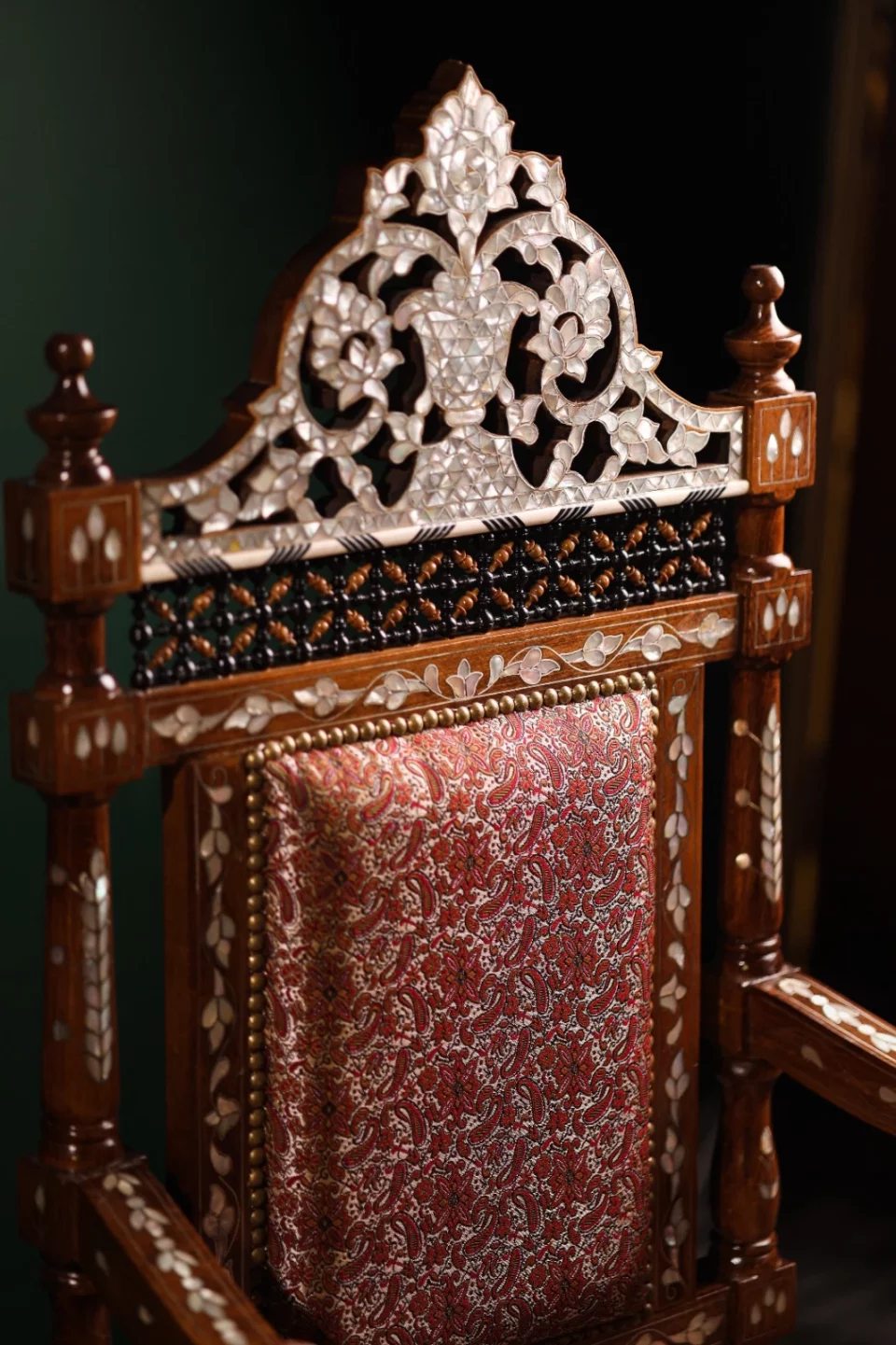 Luxury handmade Damascene living room set inlaid with natural pearls (Damascus)