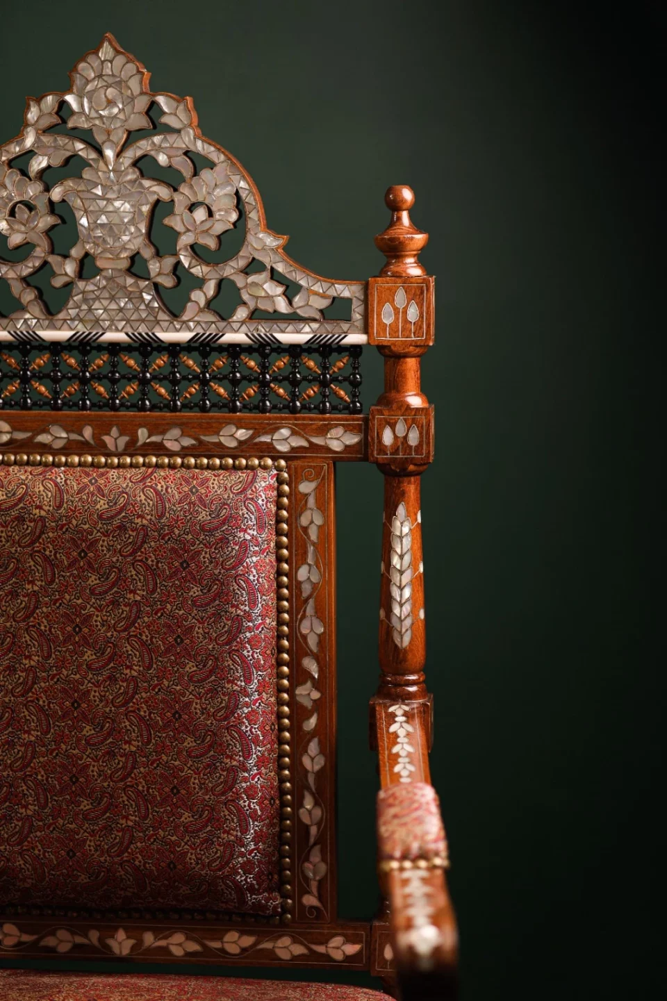 Luxury handmade Damascene living room set inlaid with natural pearls (Damascus)