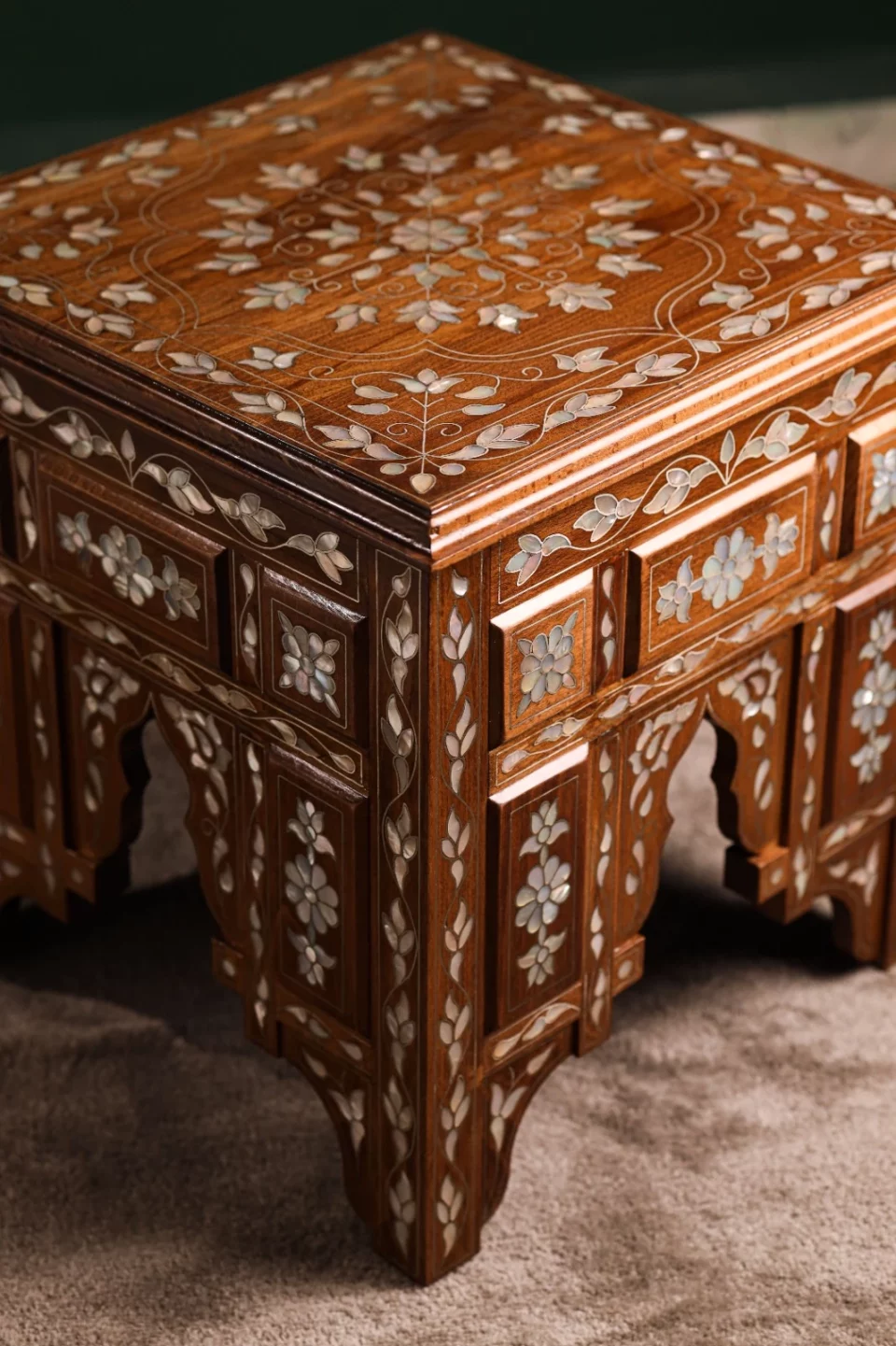 Luxury handmade Damascene living room set inlaid with natural pearls (Damascus)