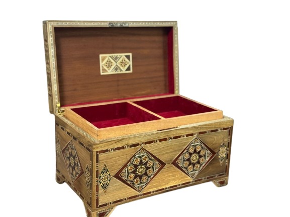 Large Handmade Damascus Mosaic Box, Jewelry Box, Accessories, Home Decor, Bedroom Decor, Special Gift