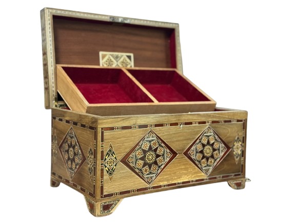 Large Handmade Damascus Mosaic Box, Jewelry Box, Accessories, Home Decor, Bedroom Decor, Special Gift