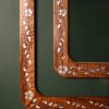 Elegant Walnut Mirror with Mother of Pearl Inlaid