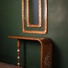 Elegant Walnut Mirror with Mother of Pearl Inlaid