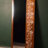 Unique royal wall mirror handmade from walnut wood and mother of pearl inlay