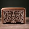 “Loulou” Damascus Bench – Handmade Walnut Wood with Mother of Pearl Inlay