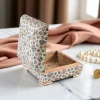 Jewelry Box Mother-of-Pearl Handmade Walnut Inlay Box Damascus Luxury Gift