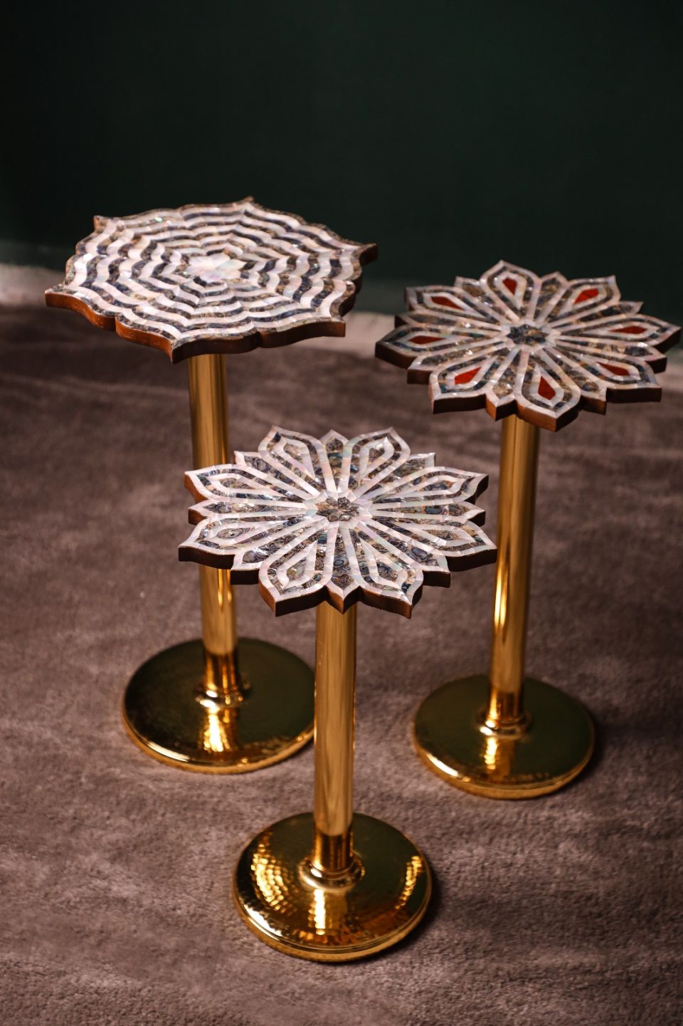 Luxury “Dahab Collection – Luxury Handmade Side Tables with Mother of Pearl Inlay