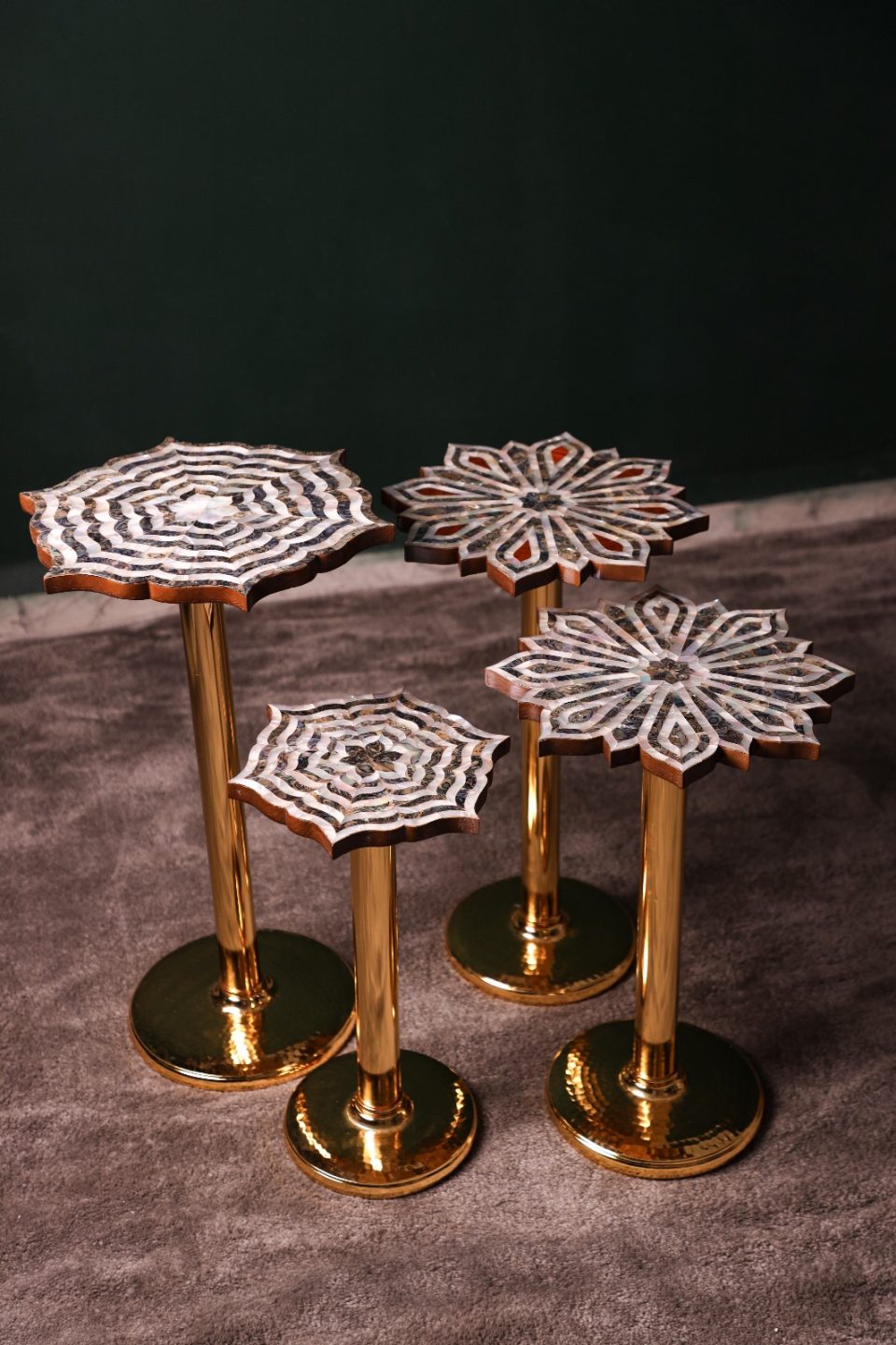 Luxury “Dahab Collection – Luxury Handmade Side Tables with Mother of Pearl Inlay