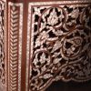 “Loulou” Damascus Bench – Handmade Walnut Wood with Mother of Pearl Inlay