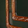 Elegant Walnut Mirror with Mother of Pearl Inlaid