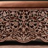 “Loulou” Damascus Bench – Handmade Walnut Wood with Mother of Pearl Inlay