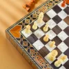 IMG-20251119-WA0009 Mosaic Chessboard with Natural Mother-of-Pearl Inlay – A Handmade Masterpiece from the Finest Woods