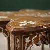 IMG-20251122-WA0025 Damascus Flower Table – A Masterpiece Inlaid with Natural Mother‑of‑Pearl