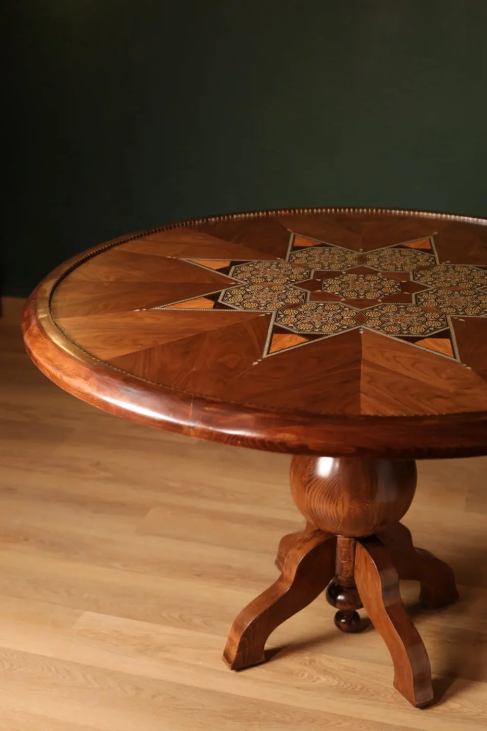 Handcrafted Mosaic Dining Room Set Inlaid with Natural Mother‑of‑Pearl – Soul of Damascus | Luxury Damascene Furniture