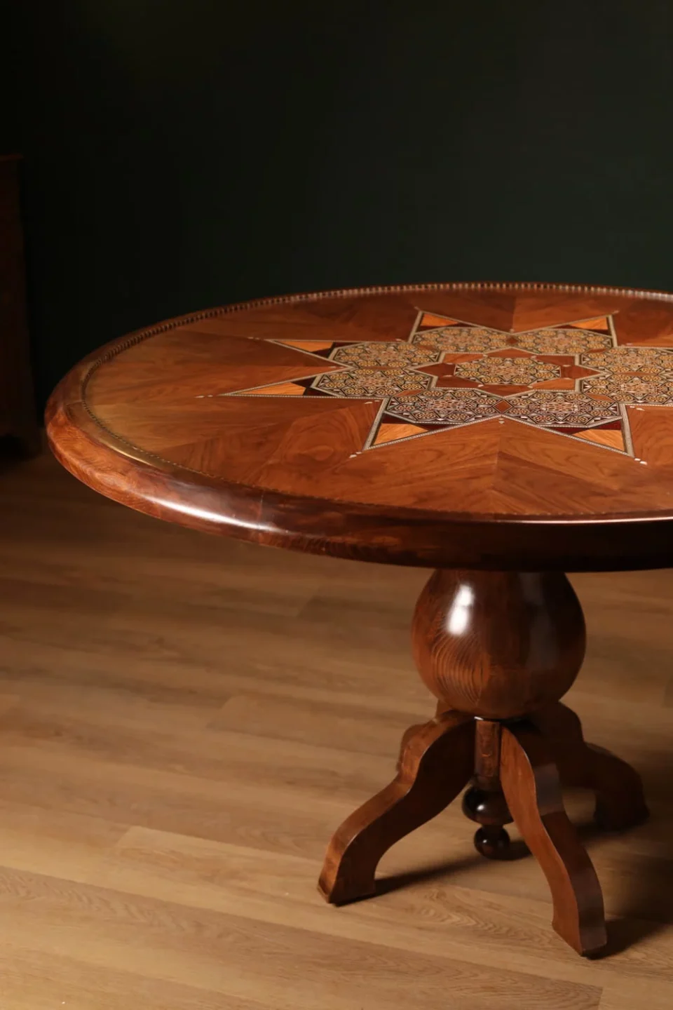 Handcrafted Mosaic Dining Room Set Inlaid with Natural Mother‑of‑Pearl – Soul of Damascus | Luxury Damascene Furniture