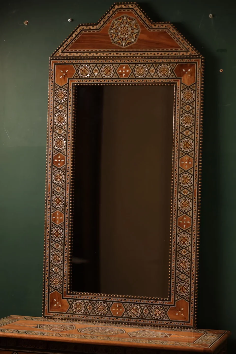 Handcrafted Mosaic Dining Room Set Inlaid with Natural Mother‑of‑Pearl – Soul of Damascus | Luxury Damascene Furniture