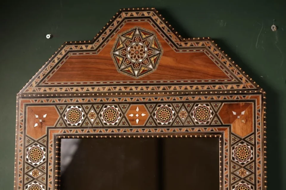 Handcrafted Mosaic Dining Room Set Inlaid with Natural Mother‑of‑Pearl – Soul of Damascus | Luxury Damascene Furniture