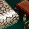 65416 (5) Jewelry Box Mother-of-Pearl Handmade Walnut Inlay Box Damascus Luxury Gift