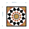 Damascene Mosaic Tile in Natural Marble – Hand‑Cut Geometric Art